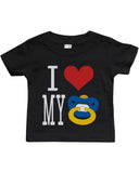 I Love Pacifier Black - Funny Graphic Statement Bodysuit / Infant T-shirt