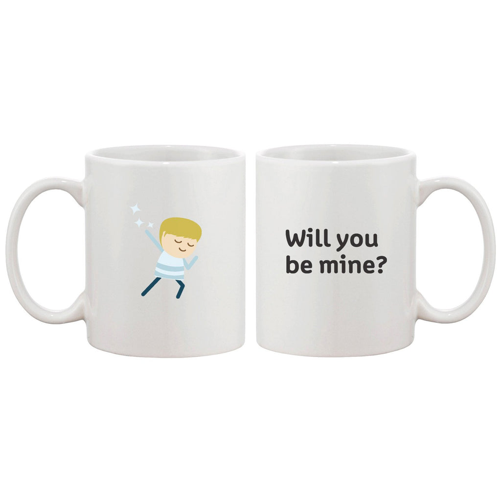 Will You Be Mine Matching Couple Mugs Great Gift Idea for Holiday