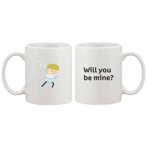 Will You Be Mine Matching Couple Mugs Great Gift Idea for Holiday