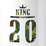 King And Queen Military Pattern Custom Matching Couple White Mugs