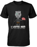 Love You More Than a Zombie Loves Brains Matching Couple Shirts (Set)