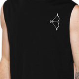 Bow And Arrow To Heart Target Matching Couple Black Muscle Top