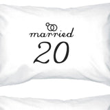 Married Since Custom Matching Couple White Pillowcases