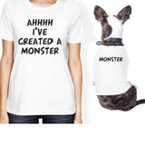 Created A Monster Small Pet Owner Matching Gift Outfits Dog Lovers
