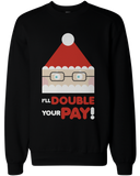 Rudolph and Santa Couple SweatShirts Funny Sweaters for Christmas Gift