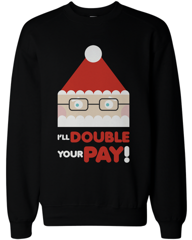 Rudolph and Santa Couple SweatShirts Funny Sweaters for Christmas Gift
