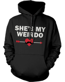 She's My Weirdo and He's My Weirdo Cute Matching Hoodies for Couples