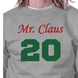 Mr. And Mrs. Claus Matching Couple Grey Sweatshirts