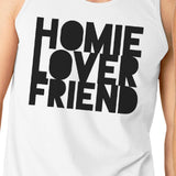 Homie Lover Friend Matching Couple White Tank Tops